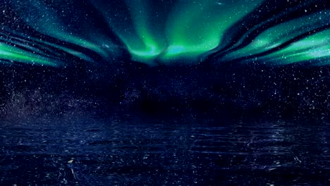 el fondo de un cielo nocturno futurista contra borealis