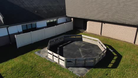 Aerial-overhead-shot-of-gaga-ball-pit