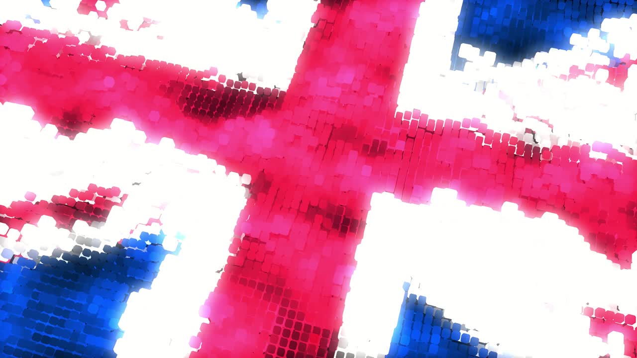 United Kingdom (UK) futuristic flag - loop
