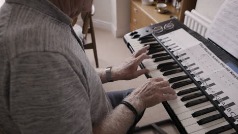 man playing piano