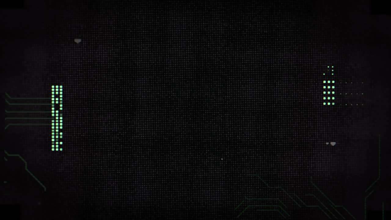 Futuristic Digital Display: Glitchy HUD Elements