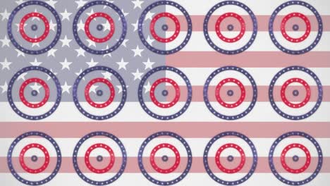 Sterne,-Die-Sich-Auf-Mehreren-Kreisen-Gegen-Die-US-Flagge-Drehen