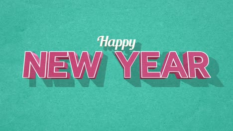 feliz año nuevo texto retro establecido en una textura grunge verde