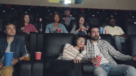 moviegoers enjoying a film at the cinema