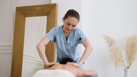 physiotherapist giving a massage