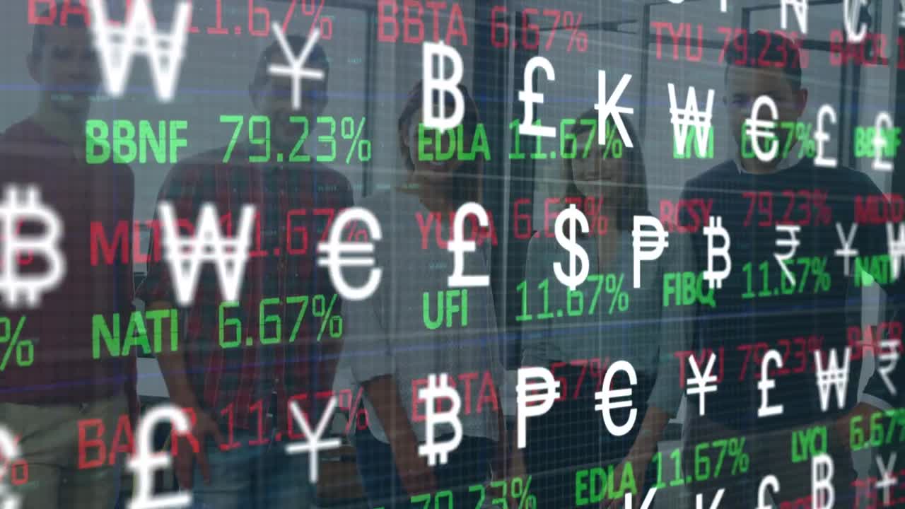 다양한 사업자들에 대한 데이터 처리의 애니메이션