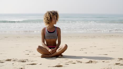 girl relaxing on a beach