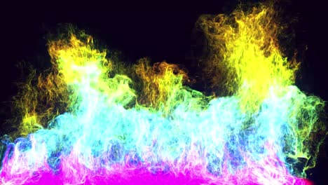 las partículas de brillo se extienden como efecto de tinta. luma mate como canal alfa. la bola emisora emite remolinos de partículas de brilla que forman rastros de luz. nube de partículas. colorido hermoso bg con partículas