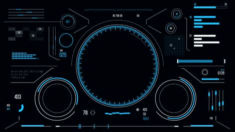 futuristic user interface with hud and infographic elements.