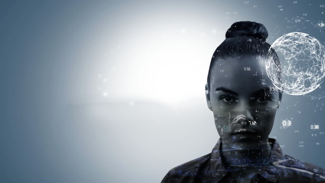 Globe spinning with data and connection network