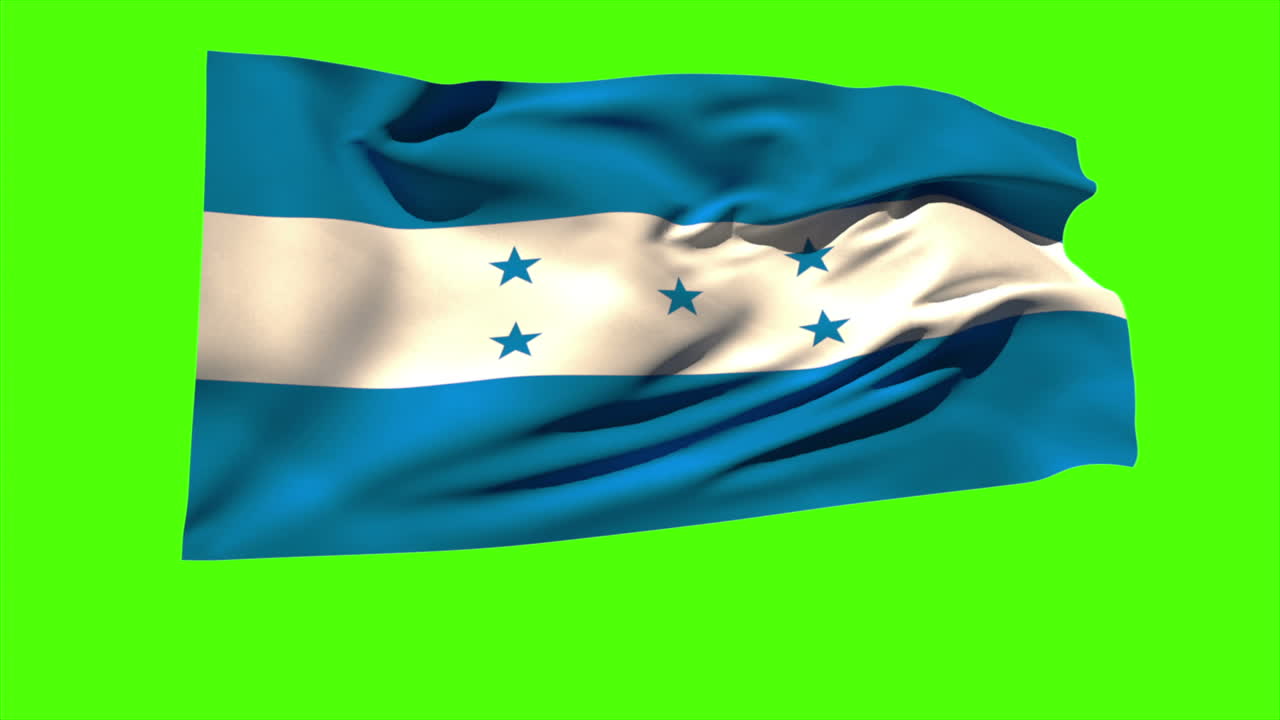 la bandera nacional de honduras soplando en la brisa