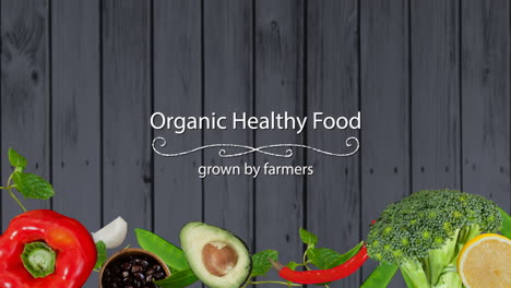 vídeo generado digitalmente de alimentos orgánicos saludables