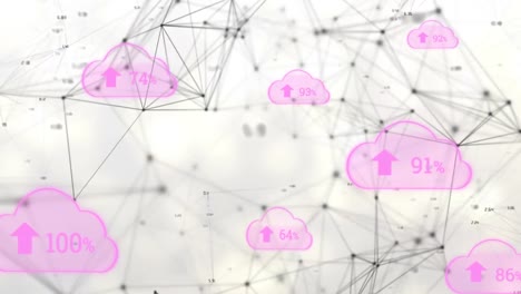 subir nubes de progreso y líneas asimétricas