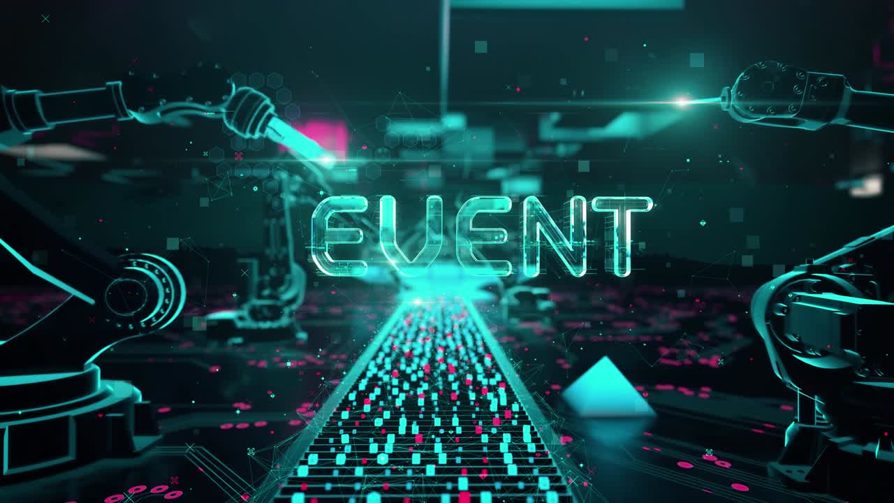 디지털 테크놀로지 (hitech) 개념의 무역 박람회