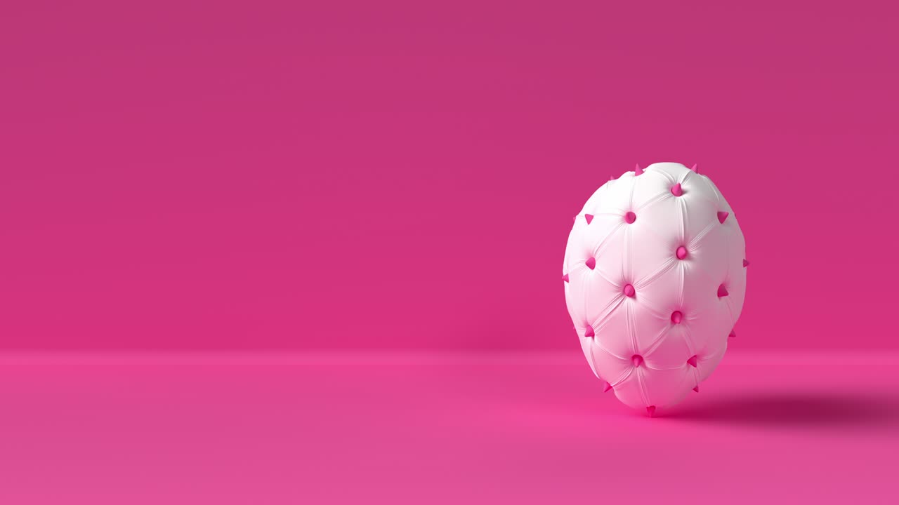 белые вращающиеся 3d-сердца с украшенными шипами.