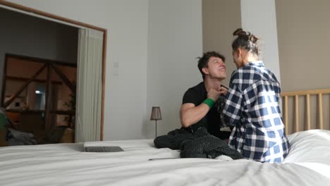 Couple Spending Time Together in Bed