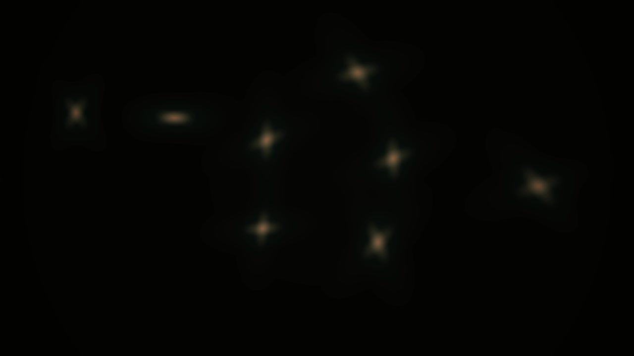 Abstract Light Flares and Bokeh Particles on Black Background