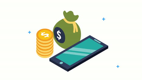 ebusiness commercial teachnology with smartphone