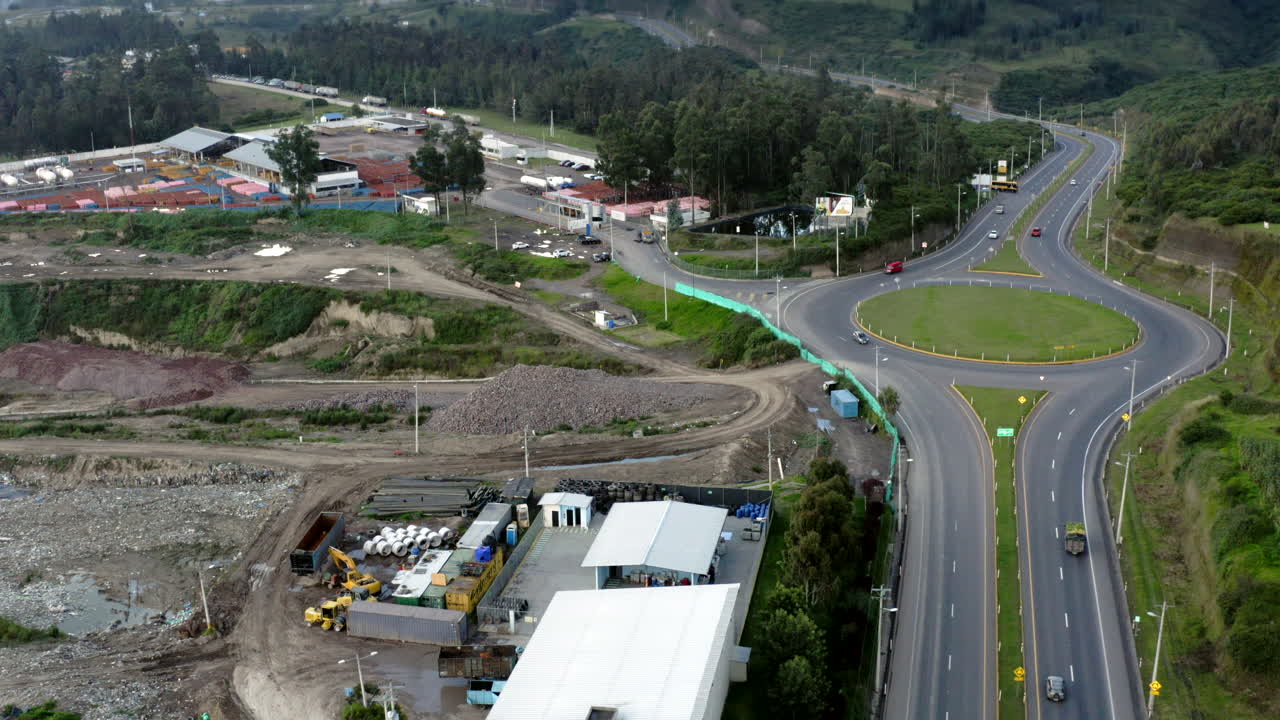 toma aérea del vertedero de basura, drone