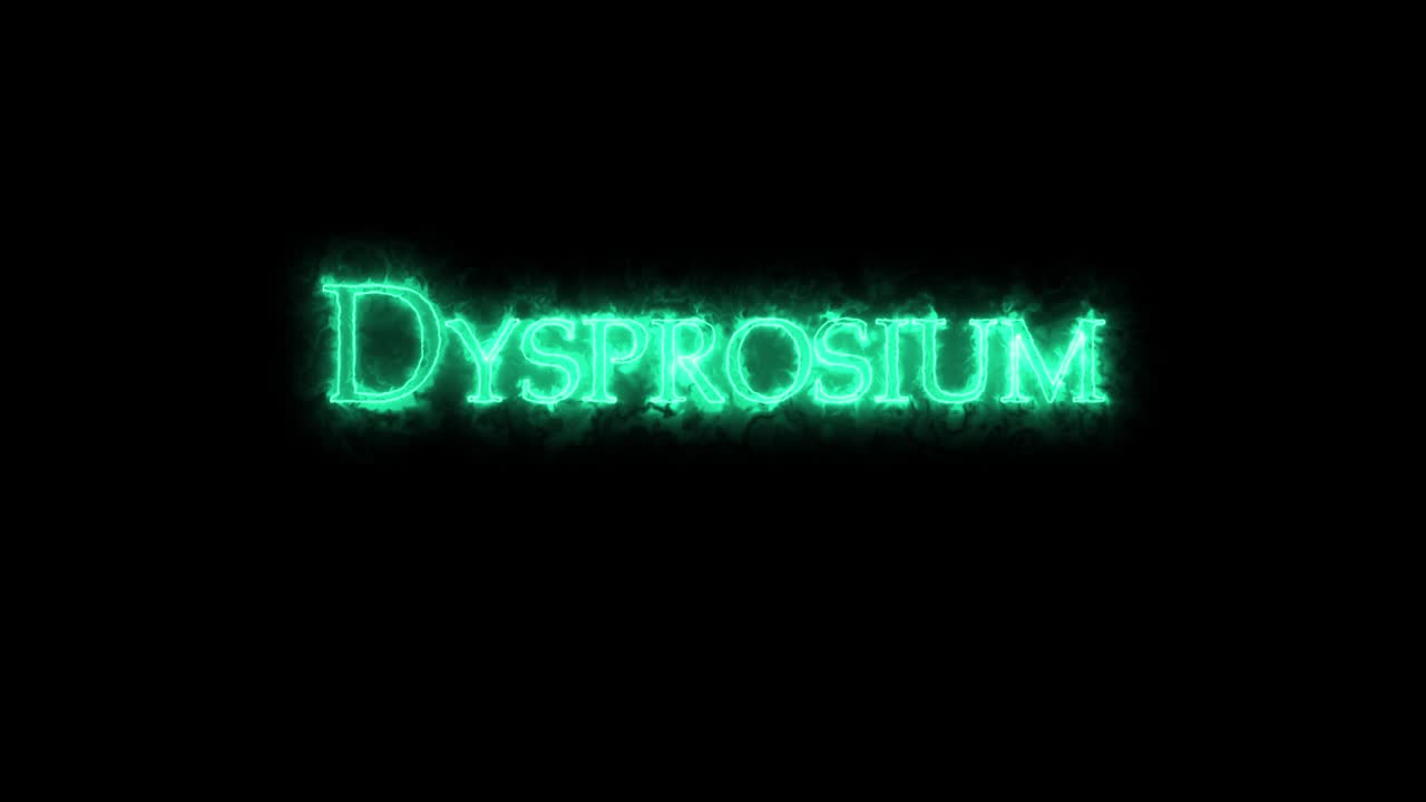 디스프로시움, 화학 원소, 불로 쓰여진. 루프
