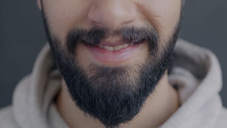 close-up of a man with a beard