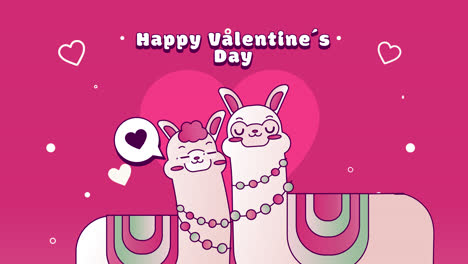 happy valentine's day llamas