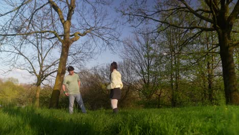 people walking in a park