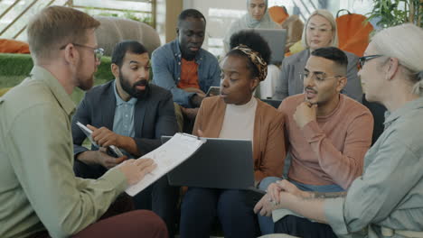 diverse group in a collaborative meeting