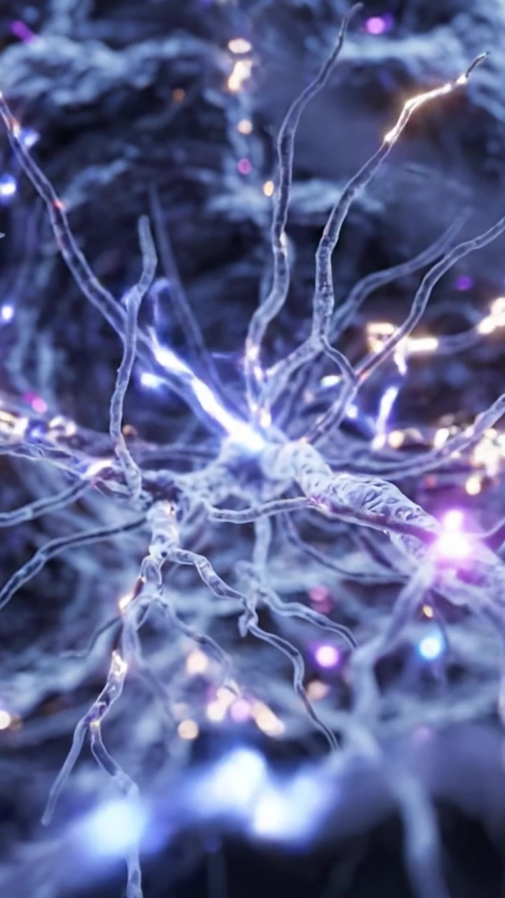 Captivating Close-Up of Neural Connections: A Stunning Journey Through the Complexity of Nerve Cells Highlighting Their Intricate Structures and Electric Signaling Patterns