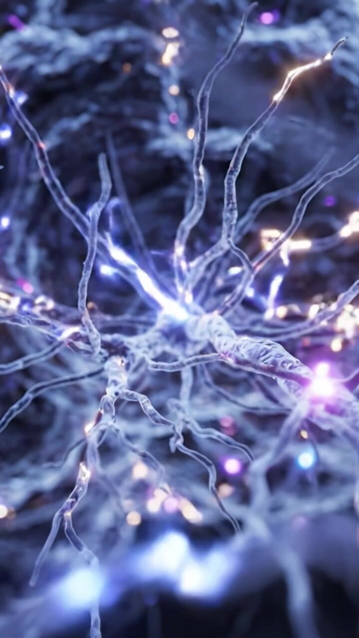 Captivating Close-Up of Neural Connections: A Stunning Journey Through the Complexity of Nerve Cells Highlighting Their Intricate Structures and Electric Signaling Patterns