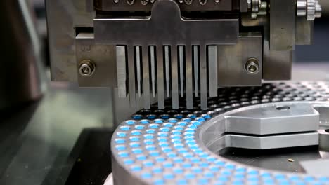 blue capsule medicine pill production line