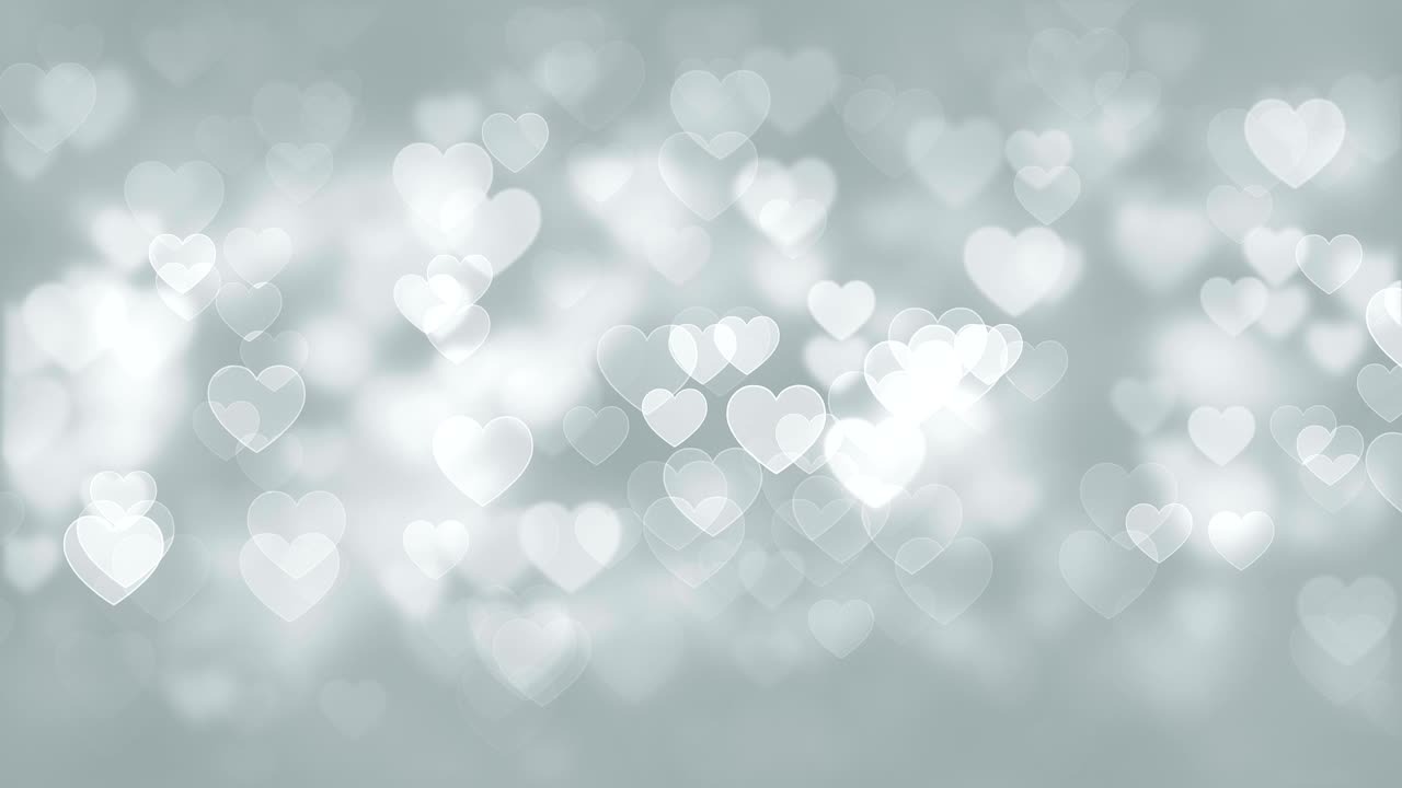 fondo de partículas de corazones blancos