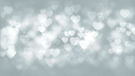 fondo de partículas de corazones blancos
