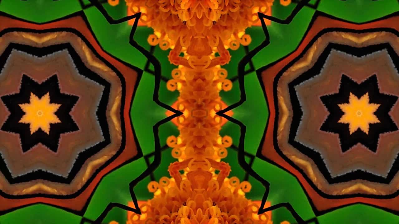 fondo abstracto reflejo en el espejo del caleidoscopio