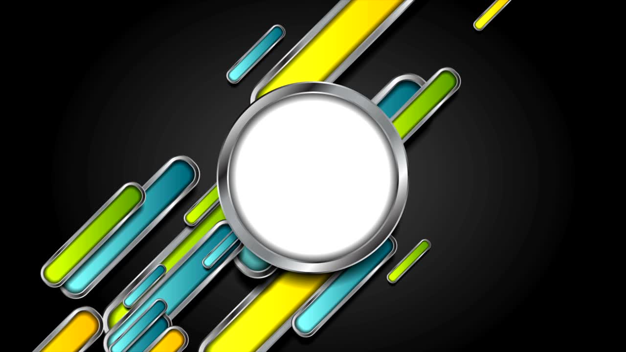 tecnología metálica colorida animación de video abstracta