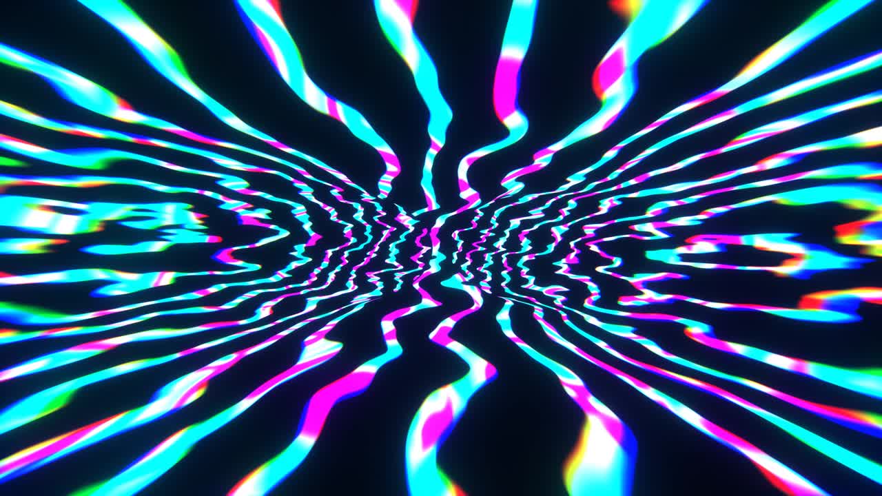 arte del espacio retorcido de color neón psicodélico