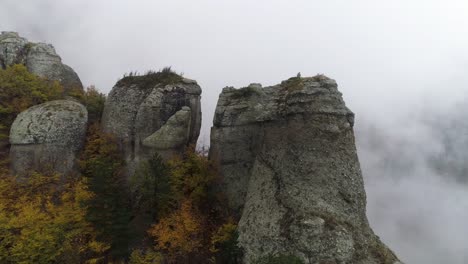 misty mountain peaks