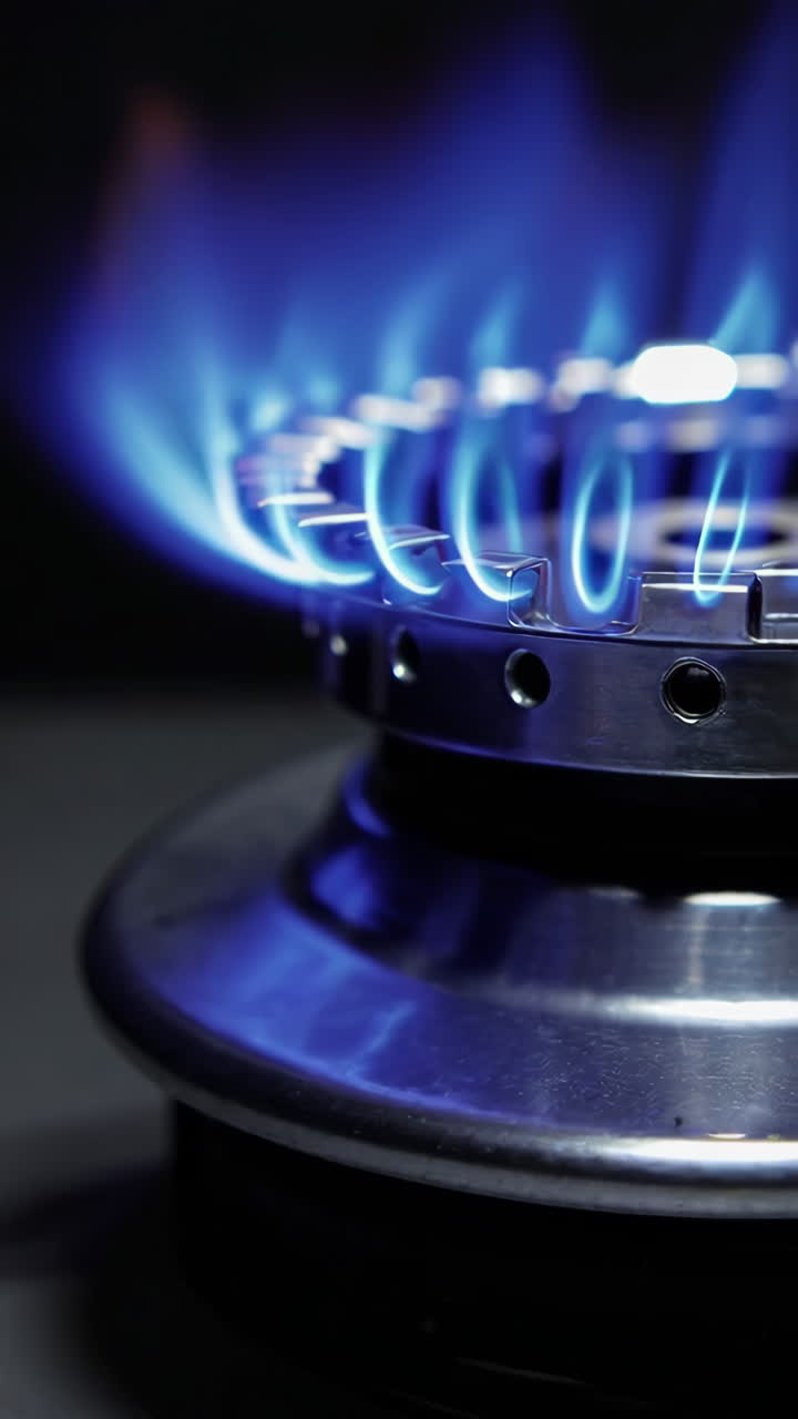 Close-up of gas stove burner and engine part