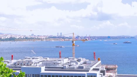 Slow-Motion:Summer-landscape-view-of-Istanbul-city,Bosporus-and-Europe-side-in-Istanbul,Turkey