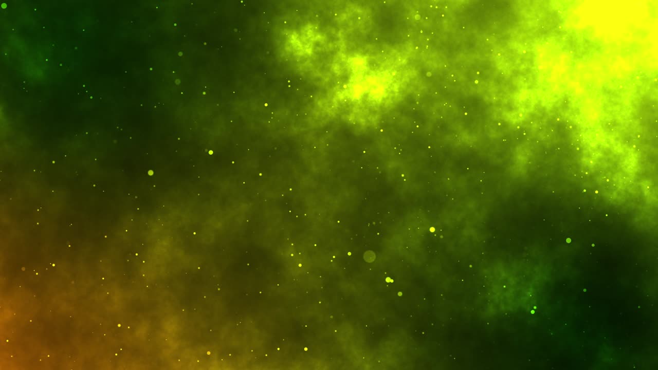 Particle rotation rotating random glowing Yellow Green Black neuron lights modern artificial intelligence abstract 4k motion animation background