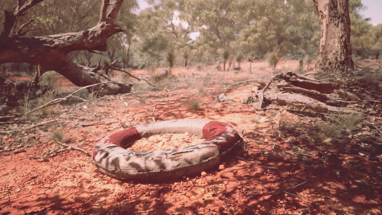 buya de anillo de vida en la playa del desierto