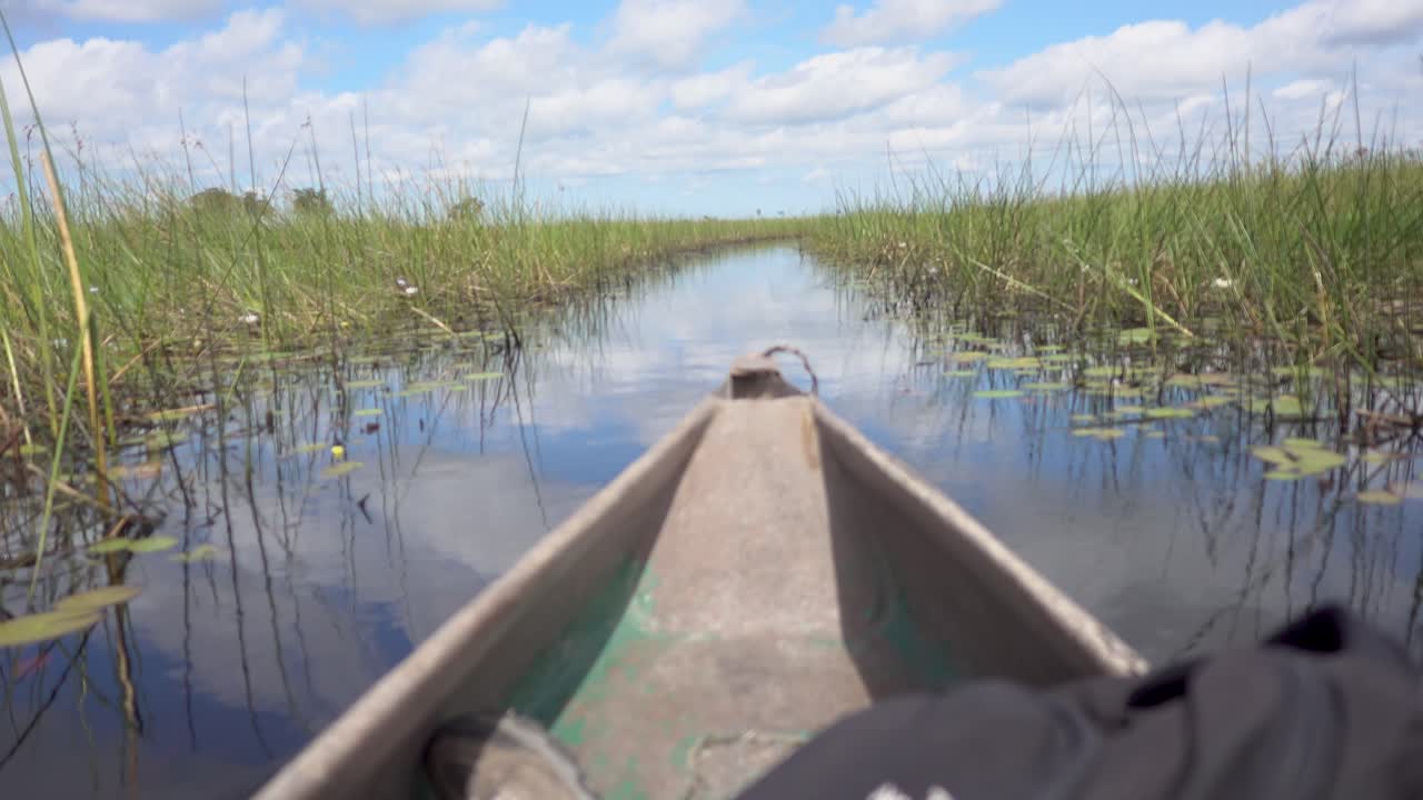 POV shot on an Okavango Delta Tour in Africa