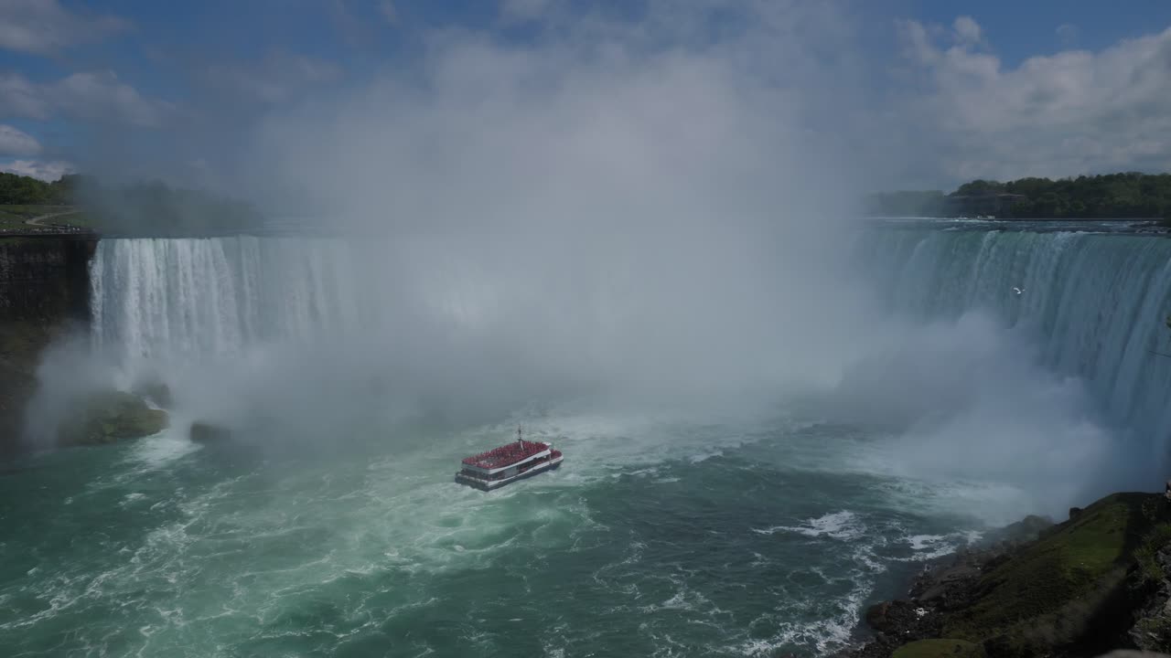 말발 폭포의 놀라운 장면, 나이아가라 폭포, 캐나다