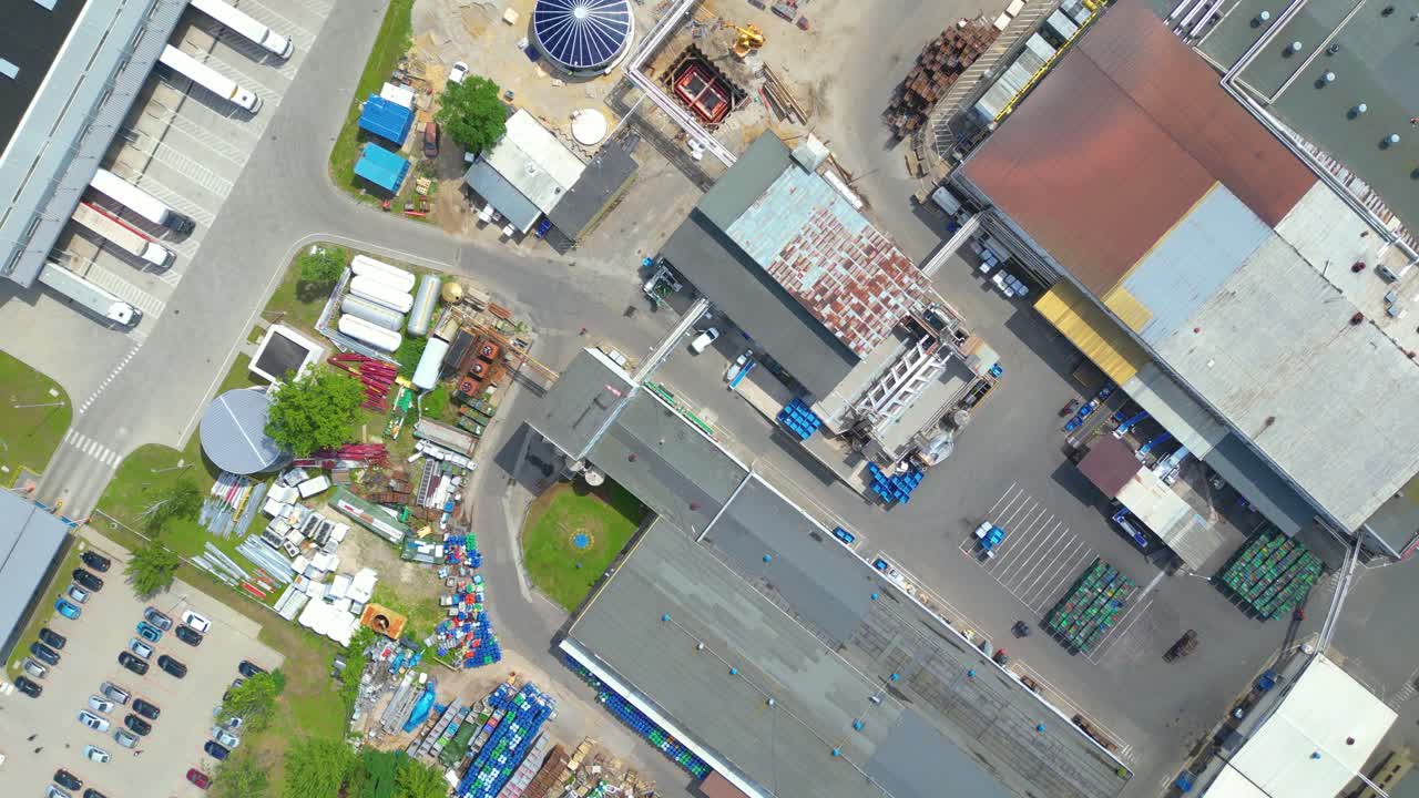 vista aérea del almacén de mercancías