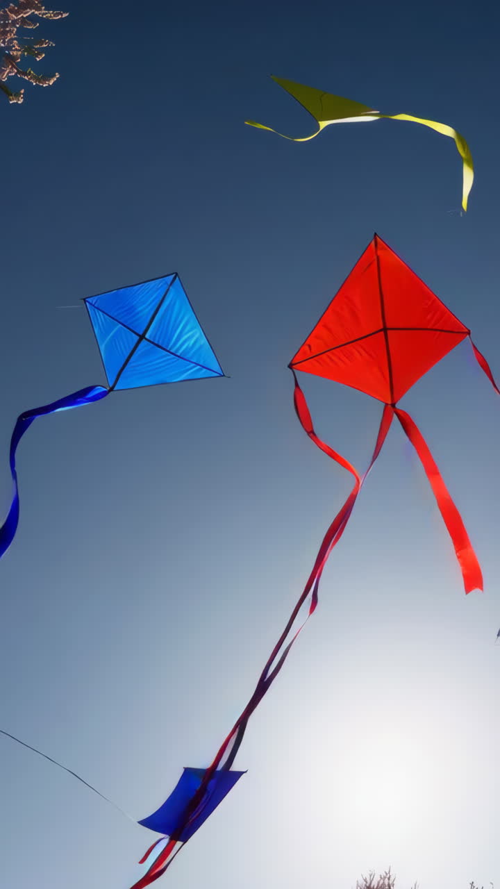Children flying kites in a park