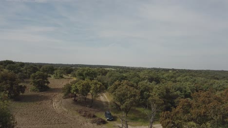 Aerial-static-shot-focused-and-follow-an-all