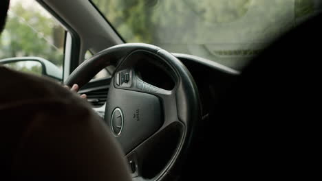 man learning how to drive