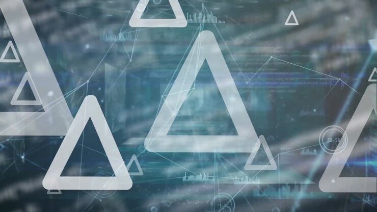 Animation of data processing over shapes