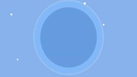 animation of white specks moving over circles on blue background