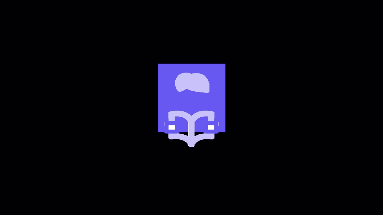 Icona animata minimalista di una persona che legge un libro